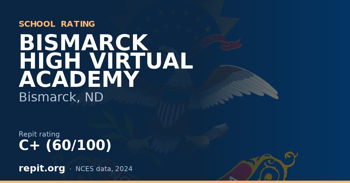 BISMARCK HIGH VIRTUAL ACADEMY, Bismarck, ND — Repit school rating C+ (60/100)