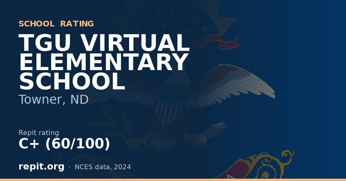 TGU VIRTUAL ELEMENTARY SCHOOL, Towner, ND — Repit school rating C+ (60/100)