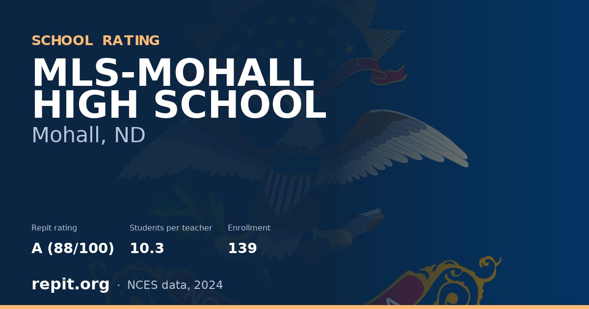 MLS-MOHALL HIGH SCHOOL, Mohall, ND — Repit school rating A (88/100)