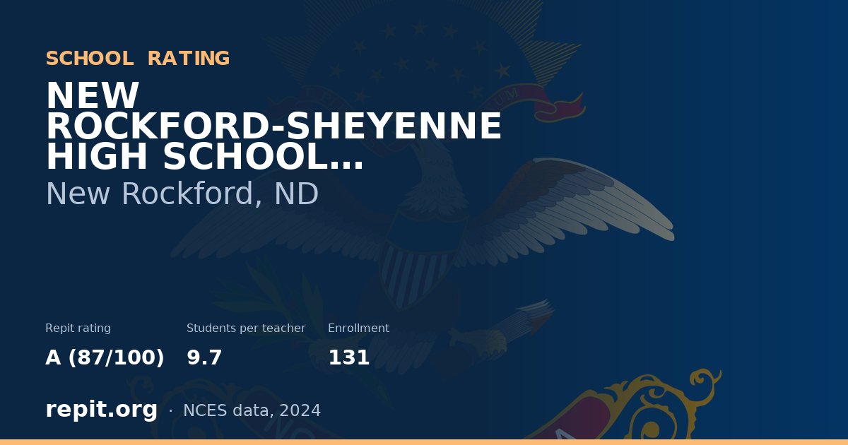 NEW ROCKFORD-SHEYENNE HIGH SCHOOL, New Rockford, ND — Repit school rating A (87/100)