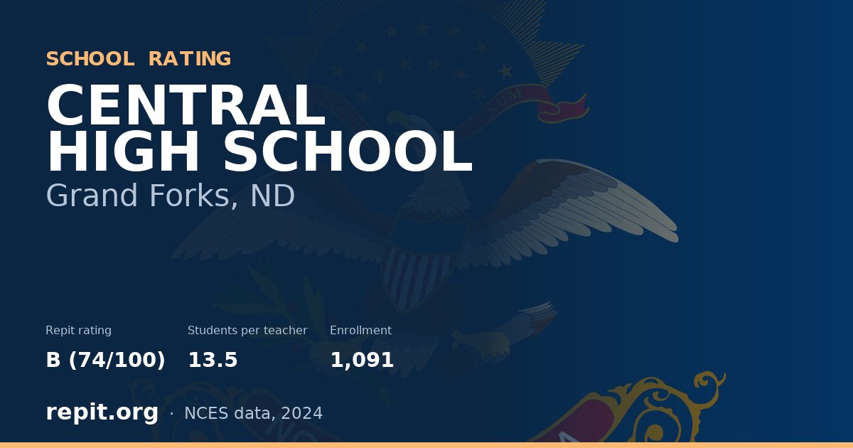 CENTRAL HIGH SCHOOL, Grand Forks, ND — Repit school rating B (74/100)