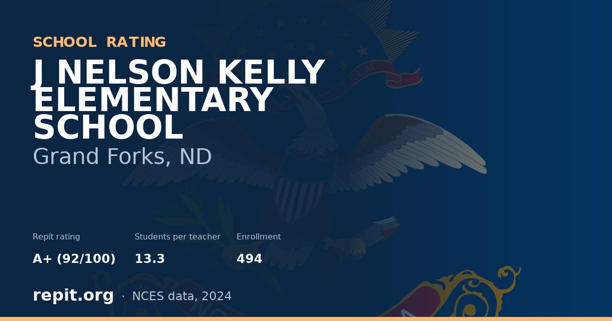 J NELSON KELLY ELEMENTARY SCHOOL, Grand Forks, ND — Repit school rating A+ (92/100)