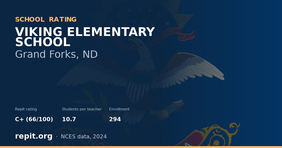 VIKING ELEMENTARY SCHOOL, Grand Forks, ND — Repit school rating C+ (66/100)
