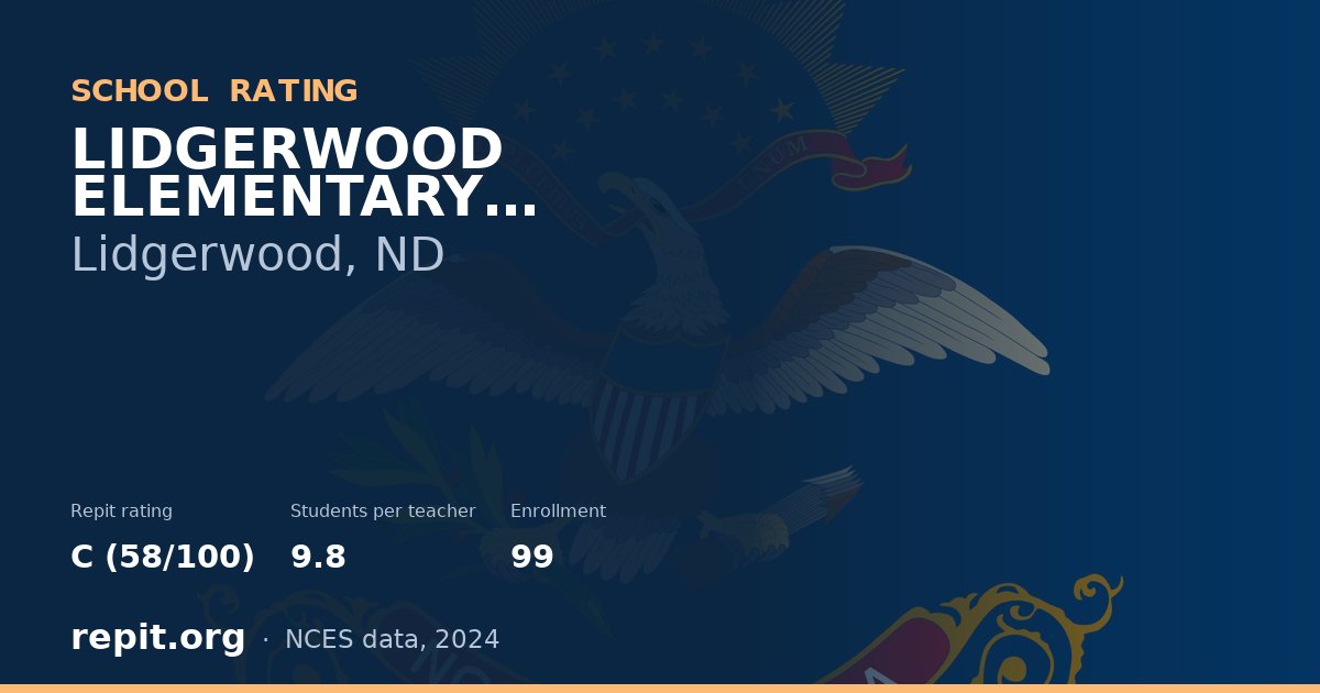 LIDGERWOOD ELEMENTARY SCHOOL, Lidgerwood, ND — Repit school rating C (58/100)
