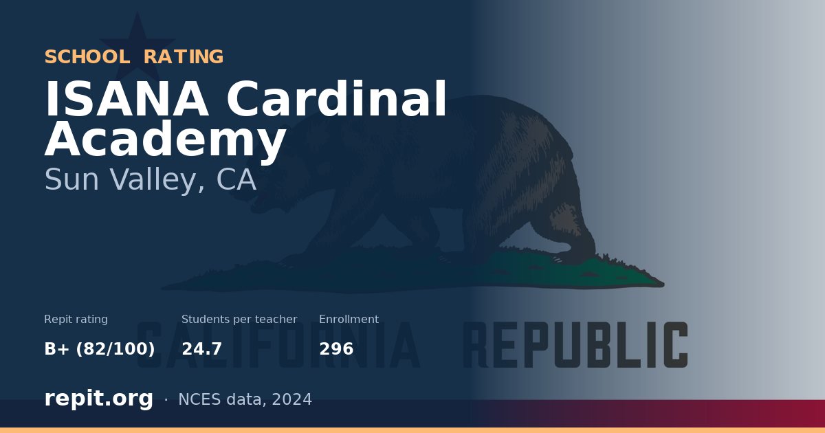 ISANA Cardinal Academy, Sun Valley, CA — Repit school rating B+ (82/100)