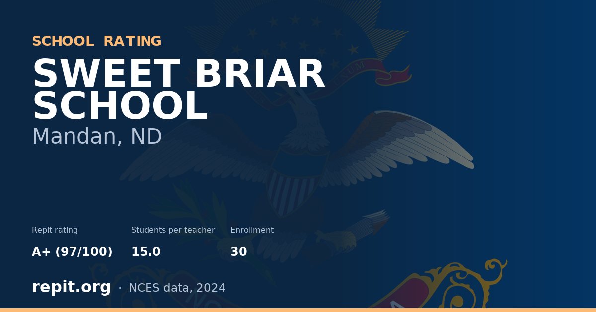 SWEET BRIAR SCHOOL, Mandan, ND — Repit school rating A+ (97/100)