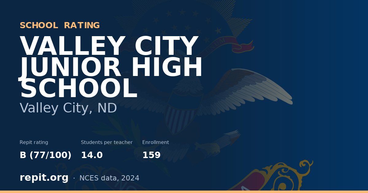 VALLEY CITY JUNIOR HIGH SCHOOL, Valley City, ND — Repit school rating B (77/100)