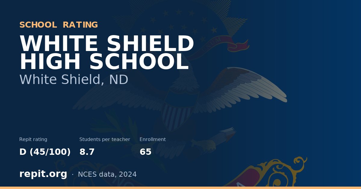 WHITE SHIELD HIGH SCHOOL, White Shield, ND — Repit school rating D (45/100)