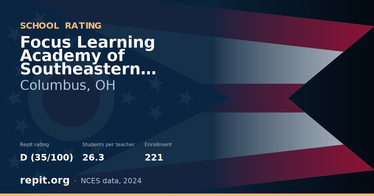 Focus Learning Academy of Southeastern Columbus, Columbus, OH — Repit school rating D (35/100)