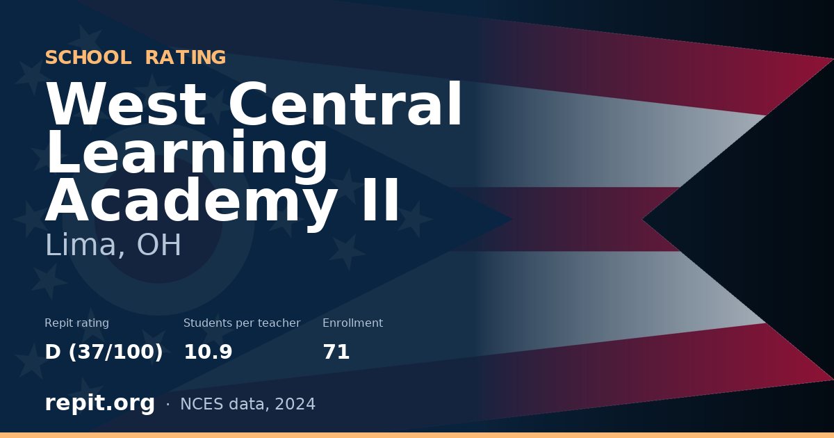 West Central Learning Academy II, Lima, OH — Repit school rating D (37/100)