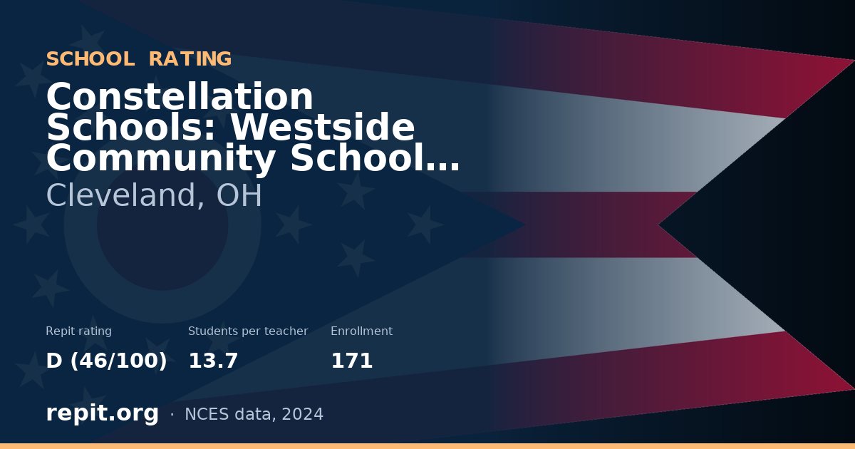 Constellation Schools: Westside Community School of the Arts, Cleveland, OH — Repit school rating D (46/100)