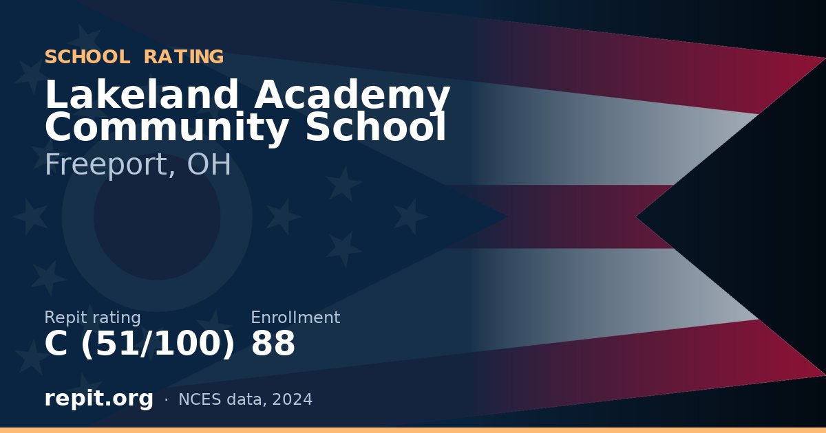 Lakeland Academy Community School, Freeport, OH — Repit school rating C (51/100)