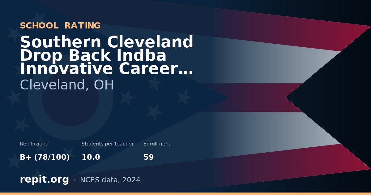 Southern Cleveland Drop Back Indba Innovative Career Academy, Cleveland, OH — Repit school rating B+ (78/100)