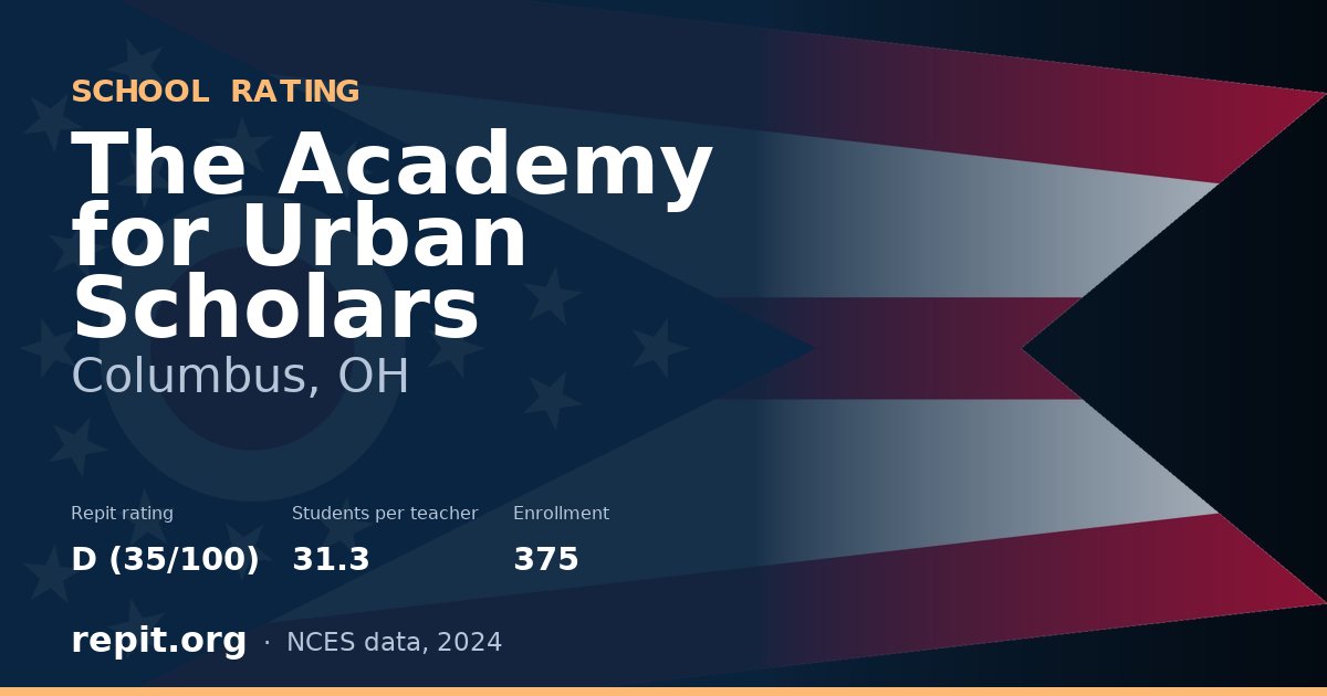 The Academy for Urban Scholars, Columbus, OH — Repit school rating D (35/100)