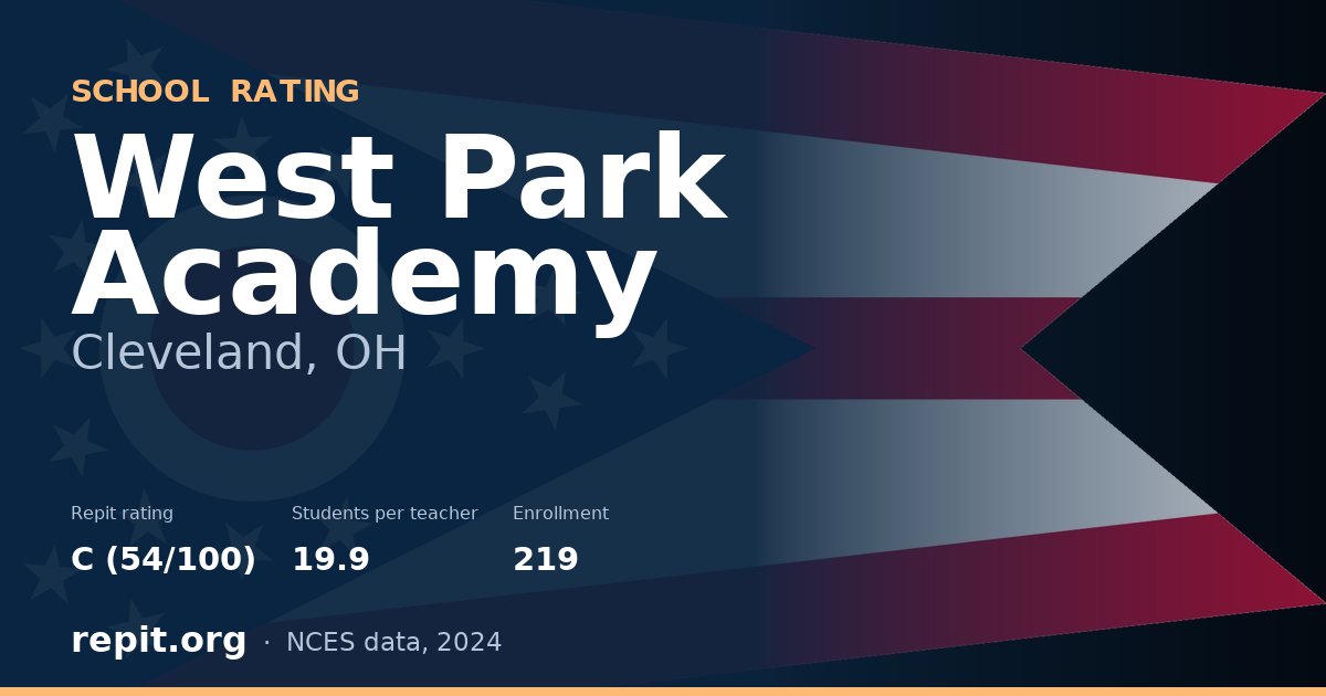 West Park Academy, Cleveland, OH — Repit school rating C (54/100)