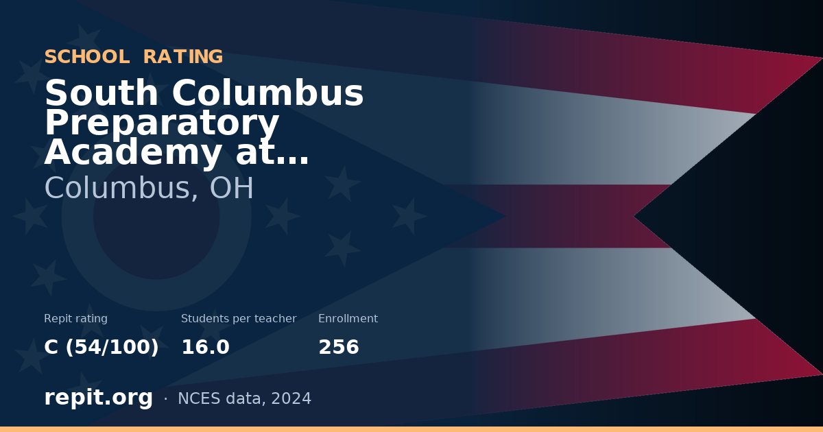 South Columbus Preparatory Academy at Southfield, Columbus, OH — Repit school rating C (54/100)