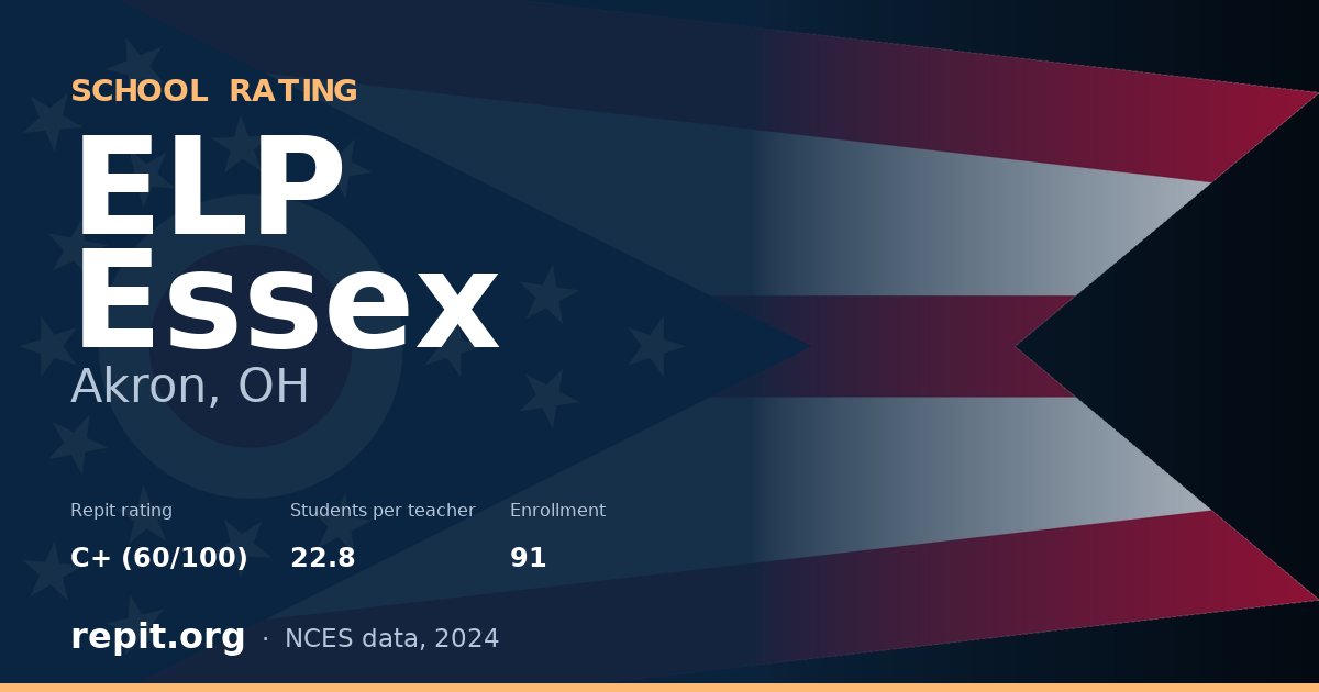 ELP Essex, Akron, OH — Repit school rating C+ (60/100)