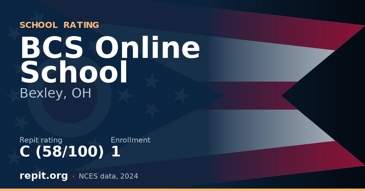 BCS Online School, Bexley, OH — Repit school rating C (58/100)