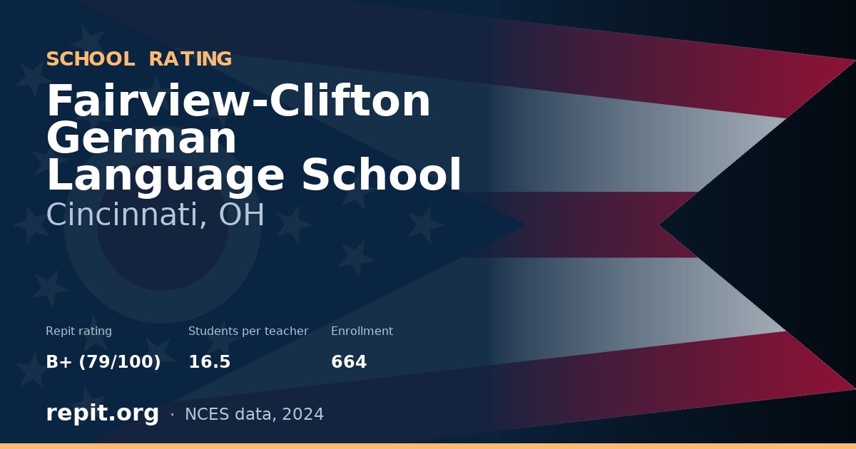 Fairview-Clifton German Language School, Cincinnati, OH — Repit school rating B+ (79/100)