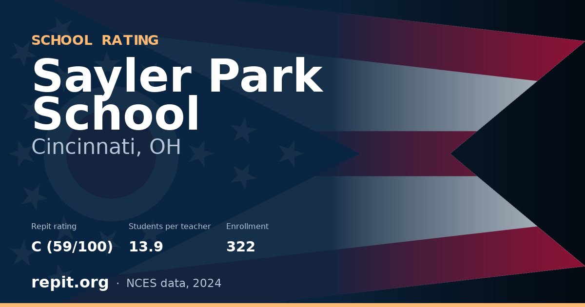 Sayler Park School, Cincinnati, OH — Repit school rating C (59/100)