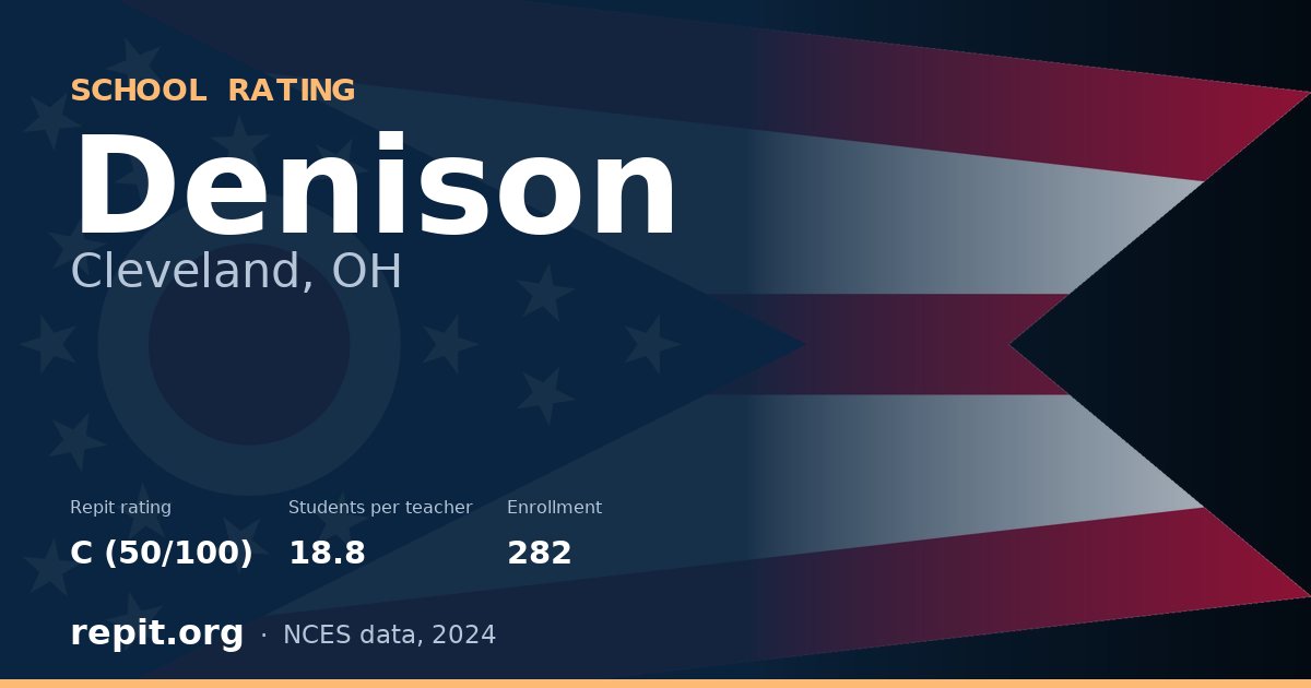 Denison, Cleveland, OH — Repit school rating C (50/100)