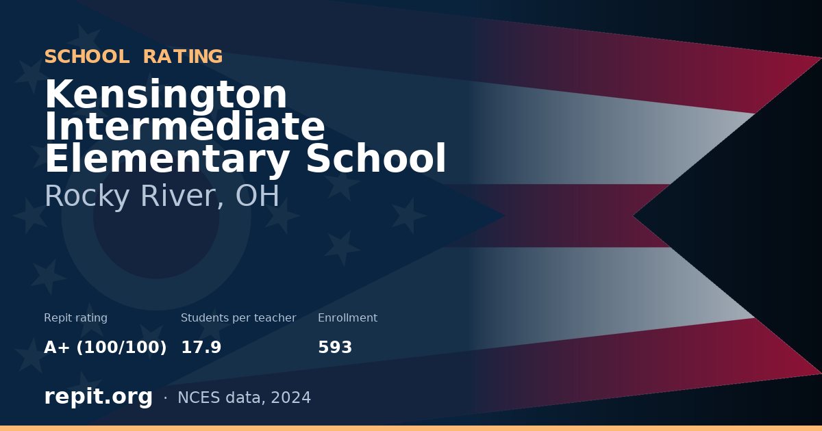 Kensington Intermediate Elementary School, Rocky River, OH — Repit school rating A+ (100/100)
