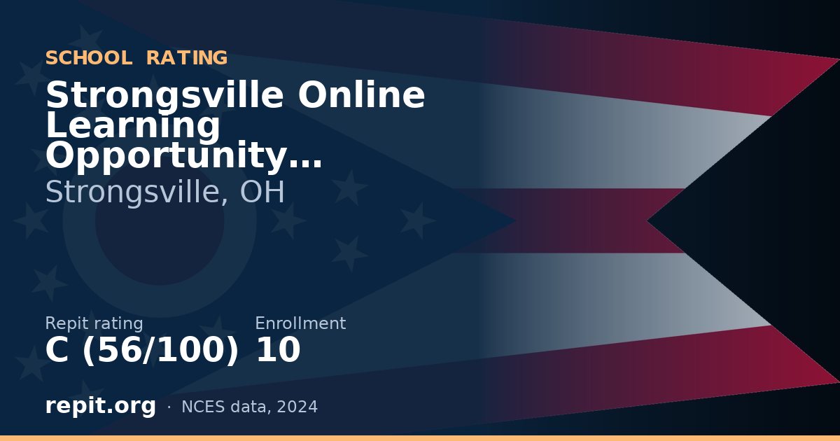Strongsville Online Learning Opportunity Academy, Strongsville, OH — Repit school rating C (56/100)