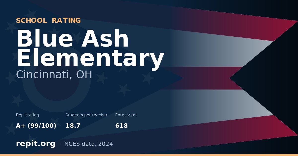 Blue Ash Elementary, Cincinnati, OH — Repit school rating A+ (99/100)