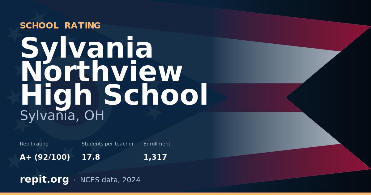 Sylvania Northview High School, Sylvania, OH — Repit school rating A+ (92/100)