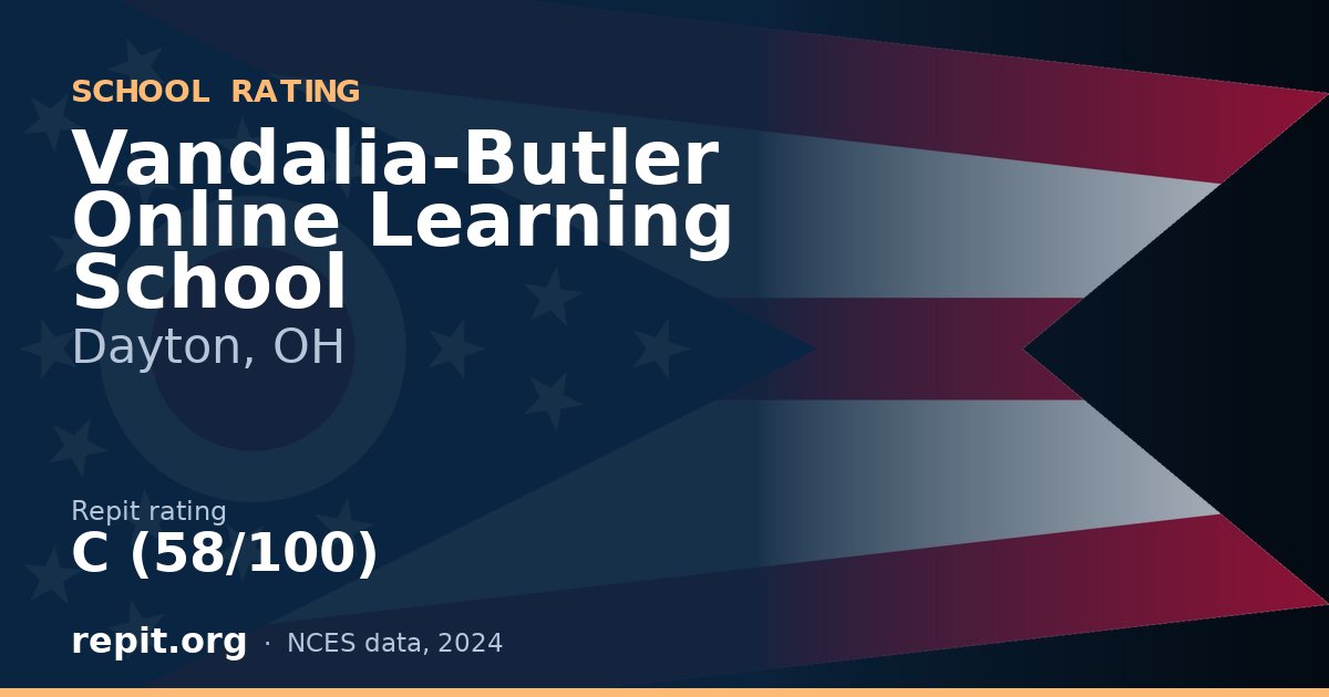 Vandalia-Butler Online Learning School, Dayton, OH — Repit school rating C (58/100)