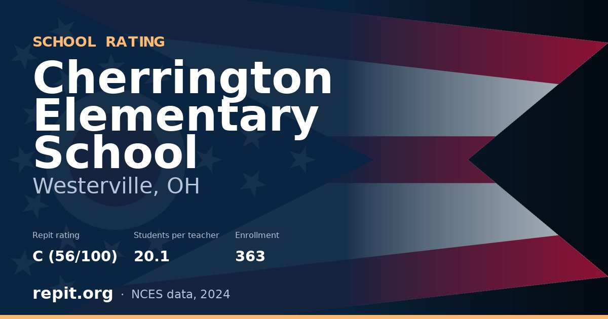 Cherrington Elementary School, Westerville, OH — Repit school rating C (56/100)