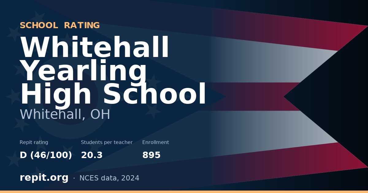 Whitehall Yearling High School, Whitehall, OH — Repit school rating D (46/100)