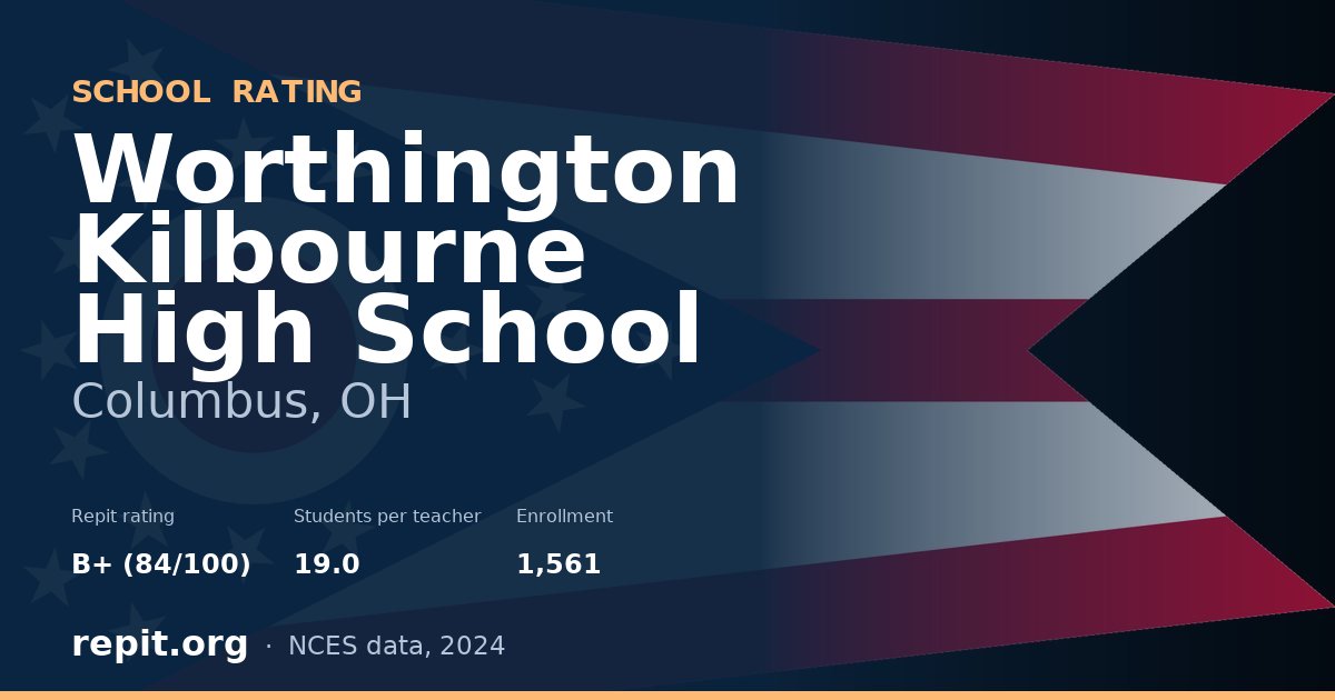 Worthington Kilbourne High School, Columbus, OH — Repit school rating B+ (84/100)