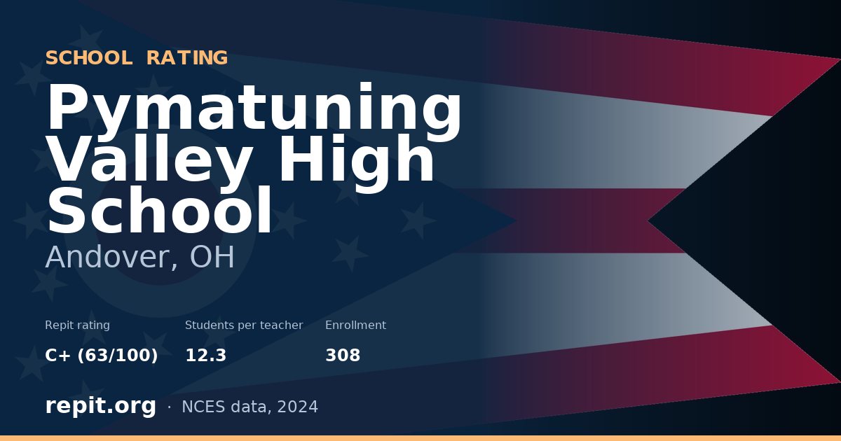 Pymatuning Valley High School, Andover, OH — Repit school rating C+ (63/100)