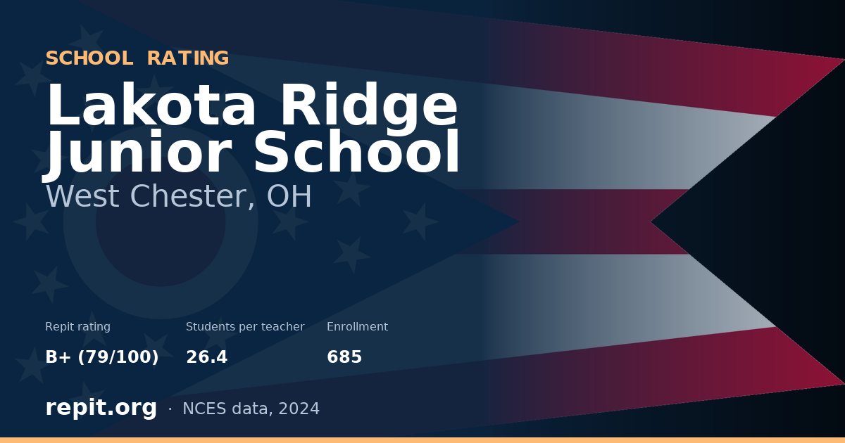 Lakota Ridge Junior School, West Chester, OH — Repit school rating B+ (79/100)