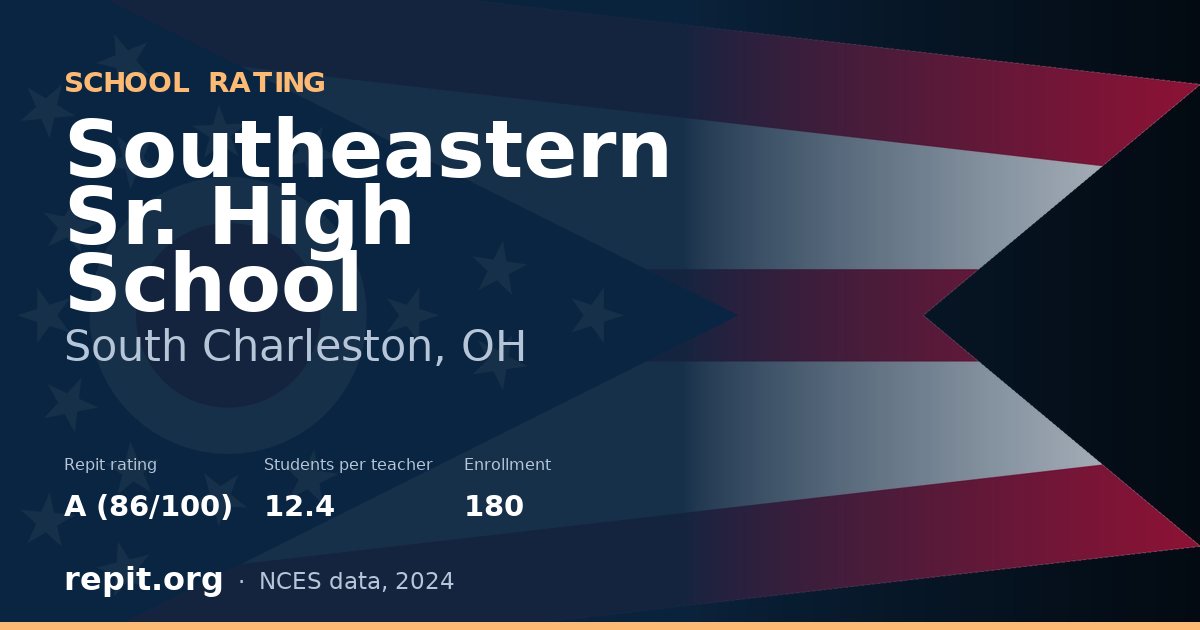 Southeastern Sr. High School, South Charleston, OH — Repit school rating A (86/100)