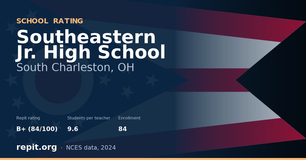 Southeastern Jr. High School, South Charleston, OH — Repit school rating B+ (84/100)