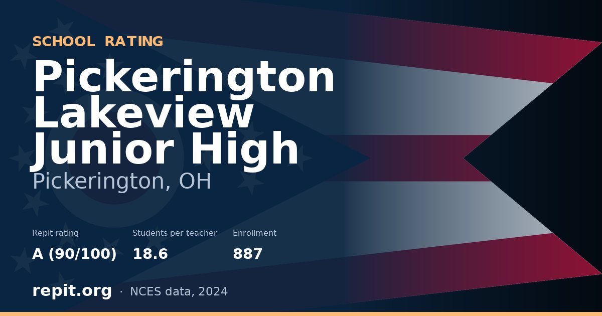 Pickerington Lakeview Junior High, Pickerington, OH — Repit school rating A (90/100)