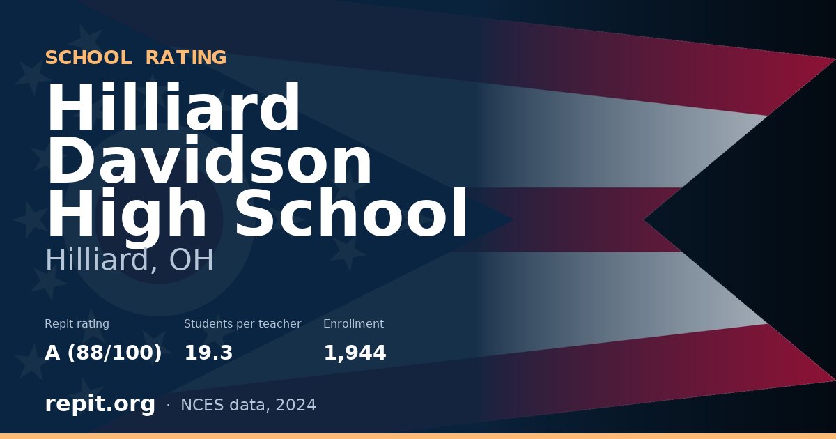 Hilliard Davidson High School, Hilliard, OH — Repit school rating A (88/100)