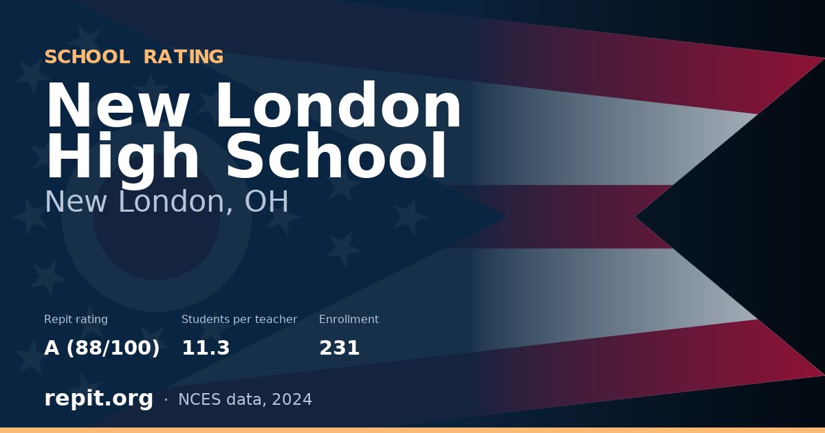 New London High School, New London, OH — Repit school rating A (88/100)