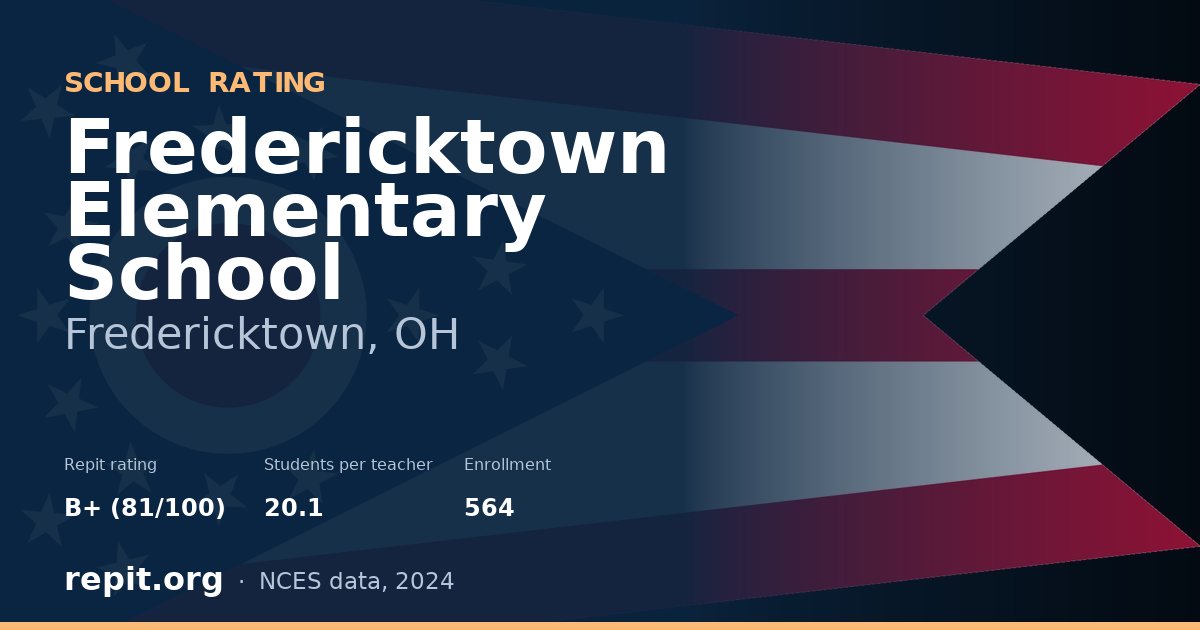Fredericktown Elementary School, Fredericktown, OH — Repit school rating B+ (81/100)