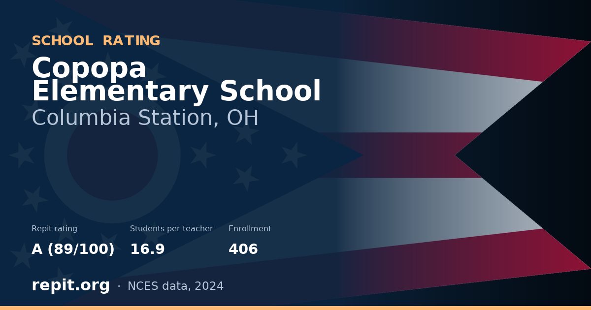 Copopa Elementary School, Columbia Station, OH — Repit school rating A (89/100)