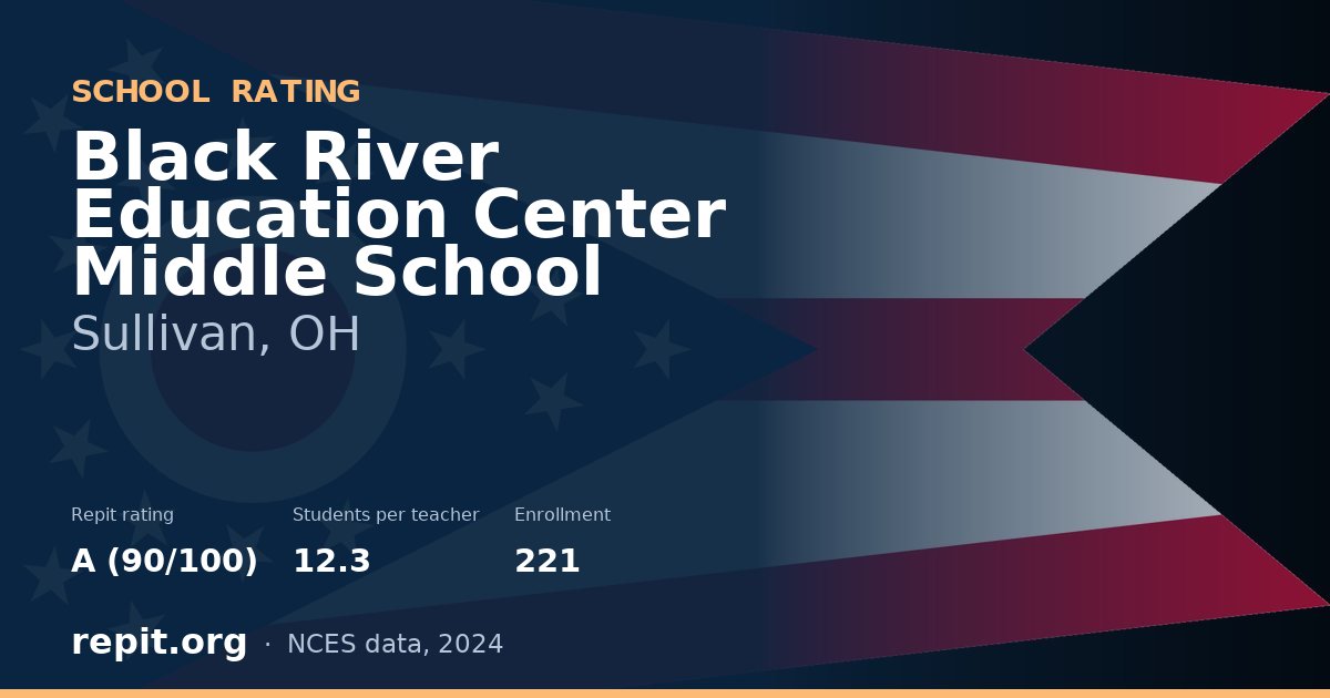 Black River Education Center Middle School, Sullivan, OH — Repit school rating A (90/100)