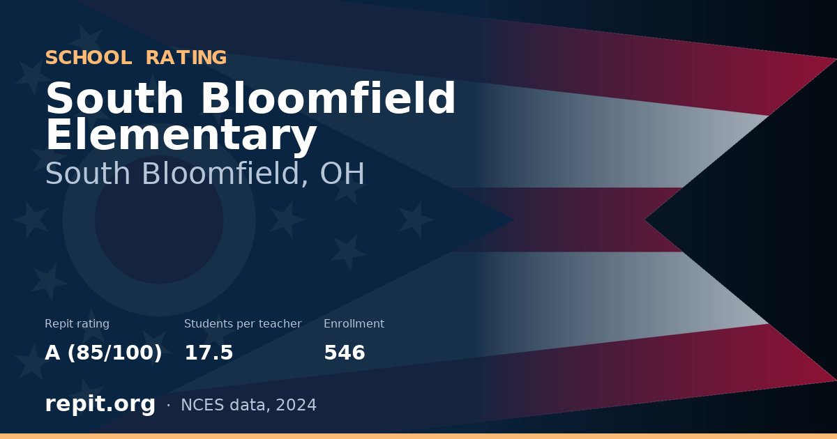South Bloomfield Elementary, South Bloomfield, OH — Repit school rating A (85/100)