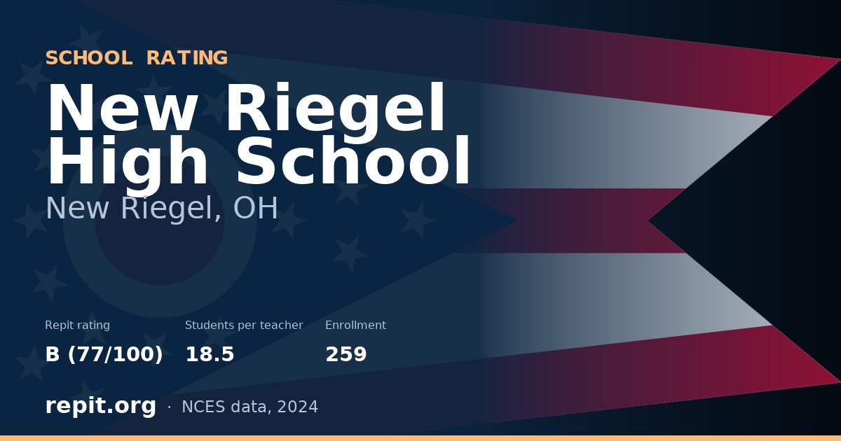 New Riegel High School, New Riegel, OH — Repit school rating B (77/100)