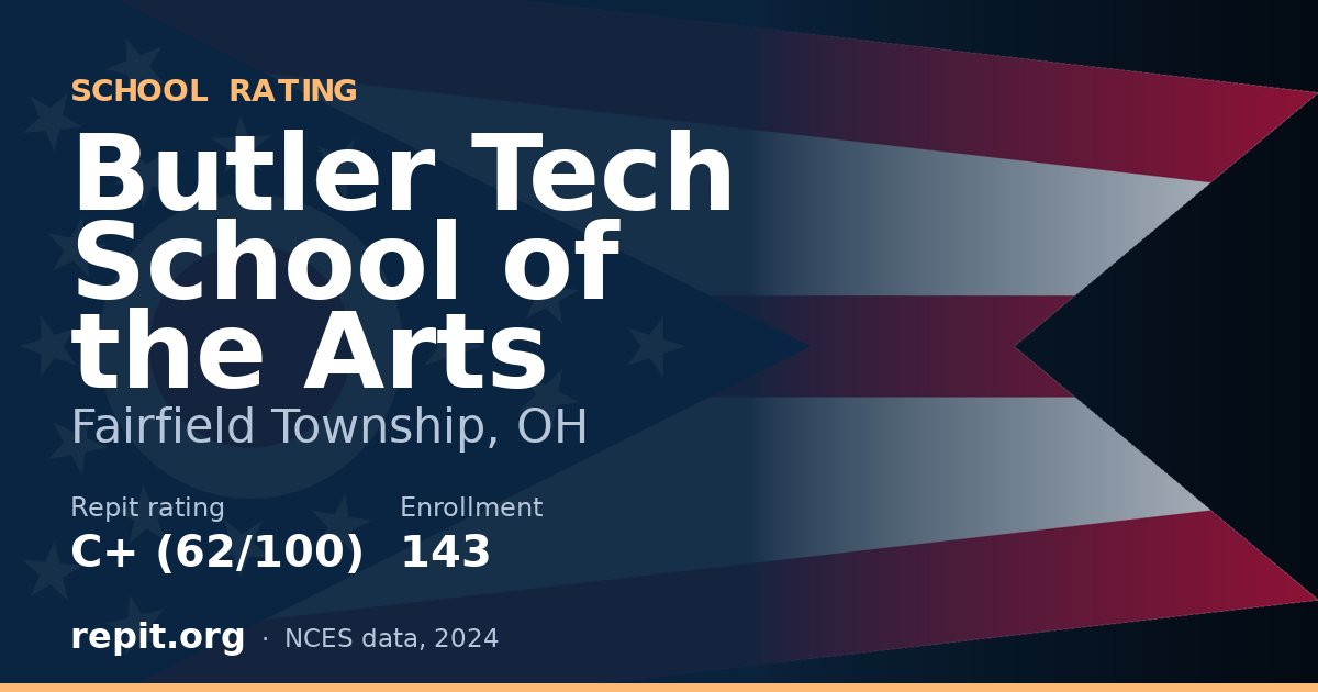 Butler Tech School of the Arts, Fairfield Township, OH — Repit school rating C+ (62/100)