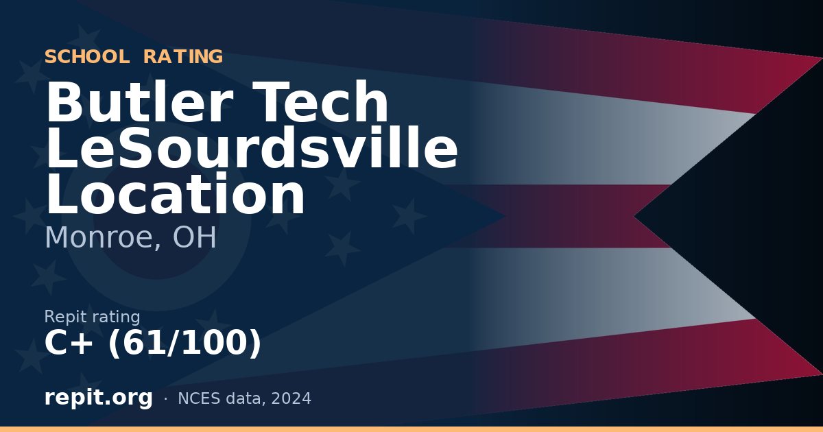 Butler Tech LeSourdsville Location, Monroe, OH — Repit school rating C+ (61/100)