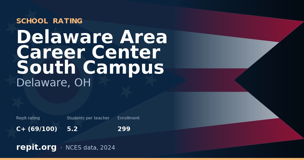 Delaware Area Career Center South Campus, Delaware, OH — Repit school rating C+ (69/100)