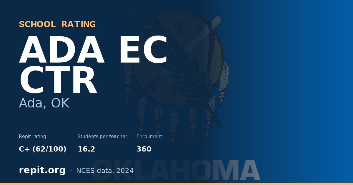 ADA EC CTR, Ada, OK — Repit school rating C+ (62/100)