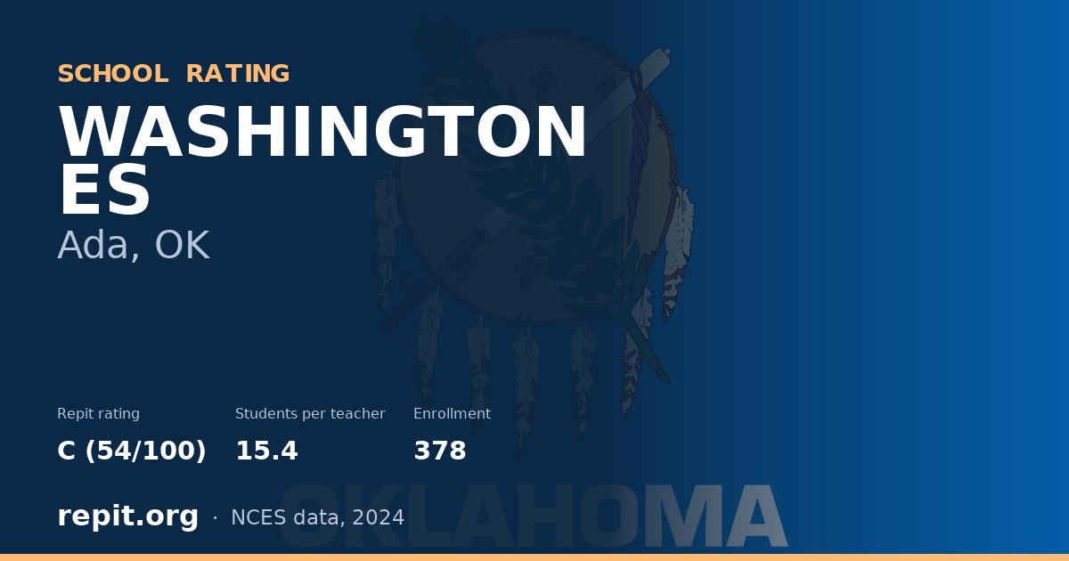 WASHINGTON ES, Ada, OK — Repit school rating C (54/100)